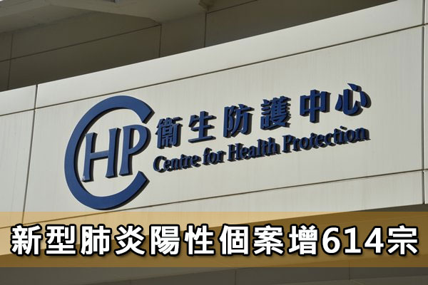 新型肺炎陽性個案增614宗